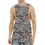 Old Cassette Tape Print Men's Muscle Tank Top