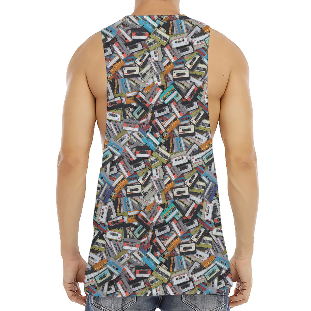 Old Cassette Tape Print Men's Muscle Tank Top