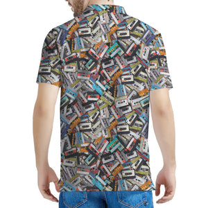 Old Cassette Tape Print Men's Polo Shirt