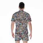 Old Cassette Tape Print Men's Rompers