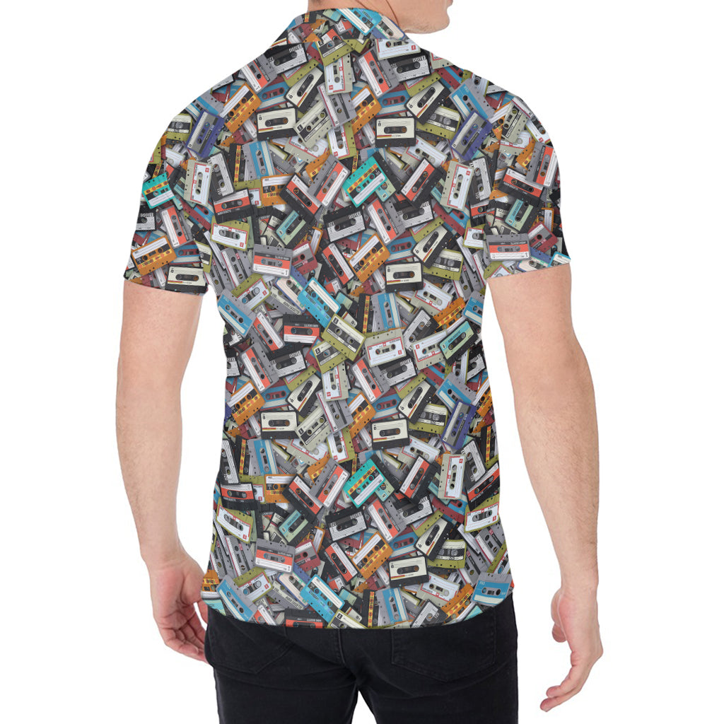 Old Cassette Tape Print Men's Shirt