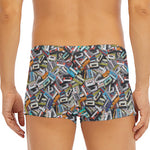 Old Cassette Tape Print Men's Short Boxer Briefs