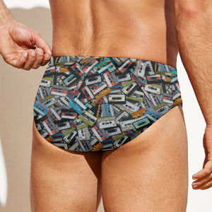 Old Cassette Tape Print Men's Swim Briefs