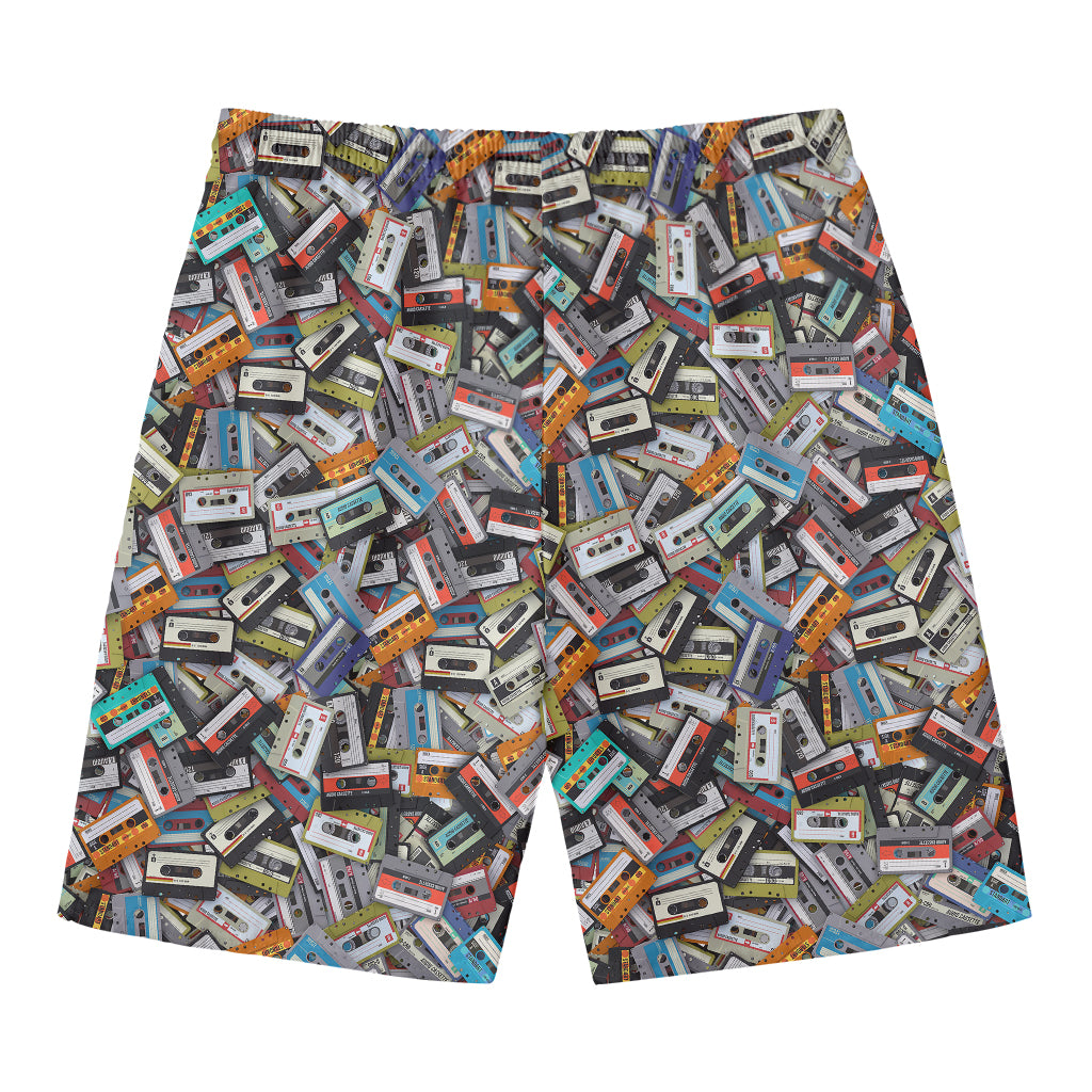 Old Cassette Tape Print Men's Swim Trunks