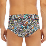 Old Cassette Tape Print Men's Triangle Swim Briefs
