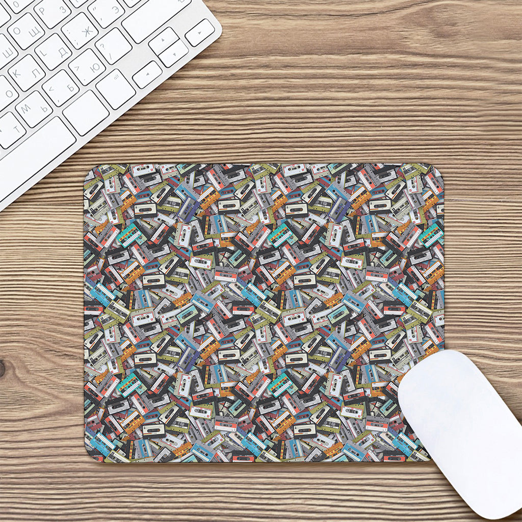 Old Cassette Tape Print Mouse Pad