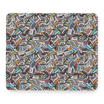 Old Cassette Tape Print Mouse Pad