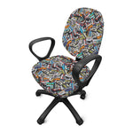 Old Cassette Tape Print Office Chair Cover