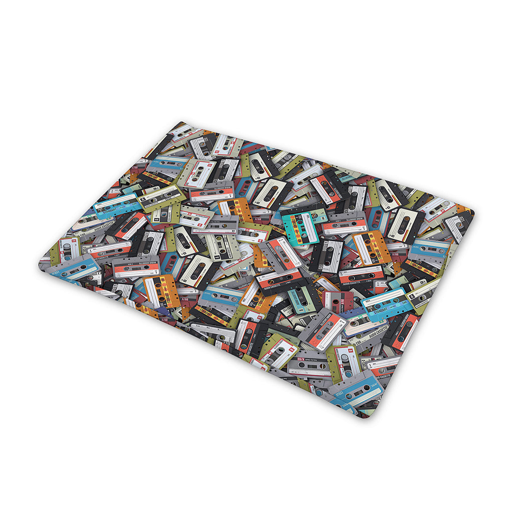 Old Cassette Tape Print Pet Cooling Mat Cover
