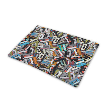 Old Cassette Tape Print Pet Cooling Mat Cover