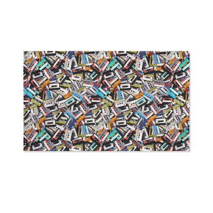 Old Cassette Tape Print Polyester Flag