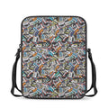 Old Cassette Tape Print Rectangular Crossbody Bag