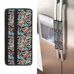 Old Cassette Tape Print Refrigerator Handle Covers