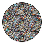Old Cassette Tape Print Round Floor Mat