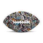 Old Cassette Tape Print Rugby Ball