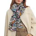 Old Cassette Tape Print Scarf