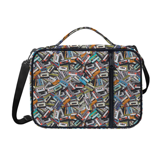 Old Cassette Tape Print Shoulder Strap Bible Bag