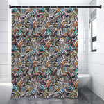 Old Cassette Tape Print Shower Curtain