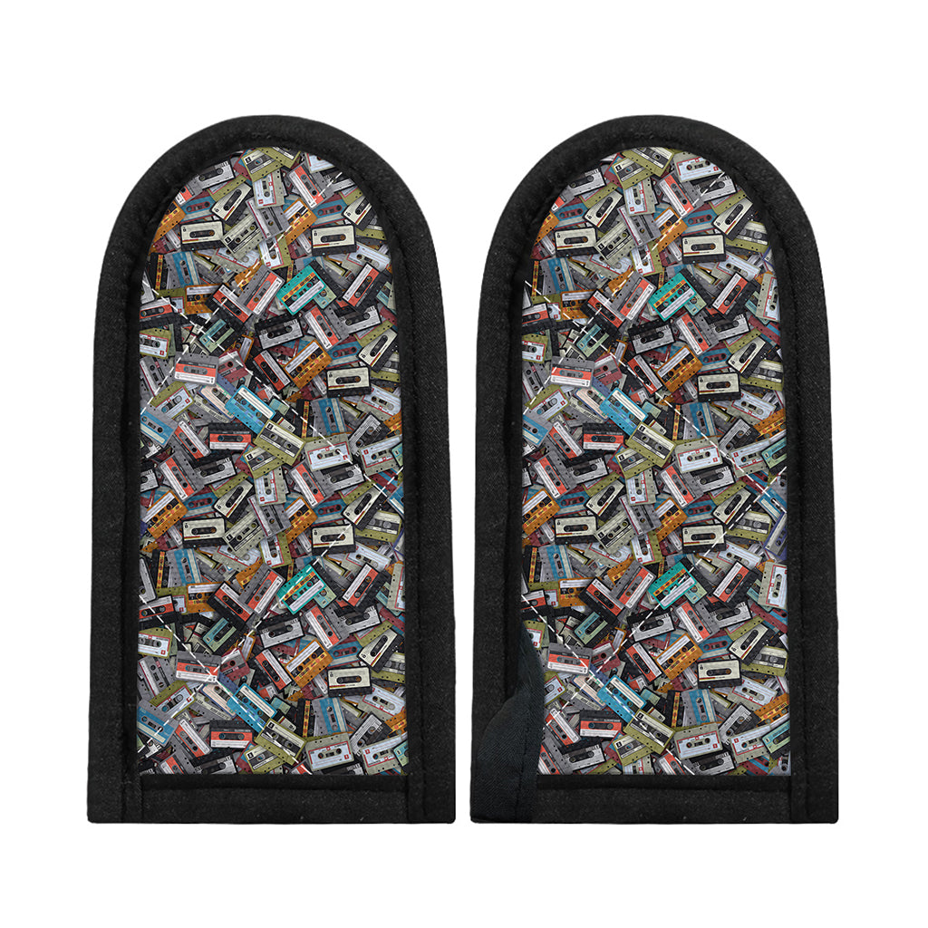 Old Cassette Tape Print Skillet Handle Cover