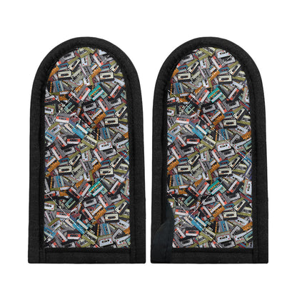 Old Cassette Tape Print Skillet Handle Cover