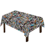 Old Cassette Tape Print Tablecloth