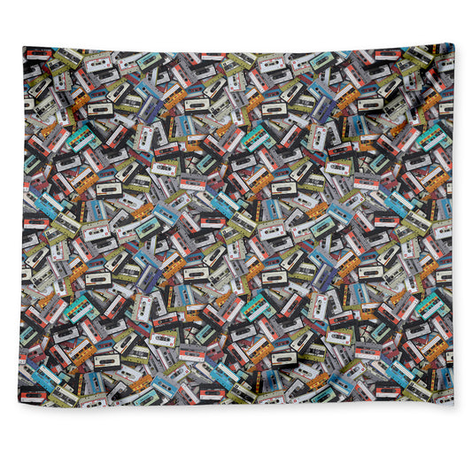 Old Cassette Tape Print Tapestry