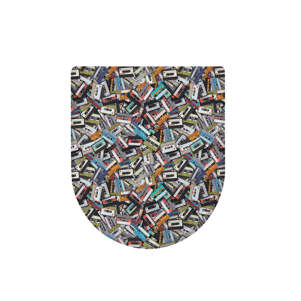 Old Cassette Tape Print Toilet Lid Cover