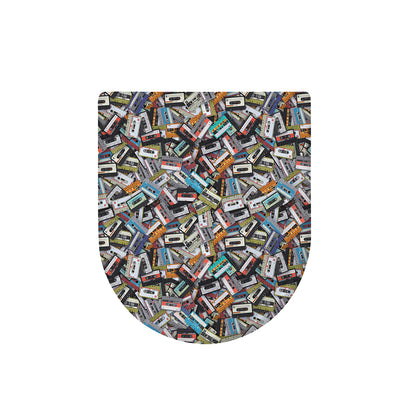 Old Cassette Tape Print Toilet Lid Cover