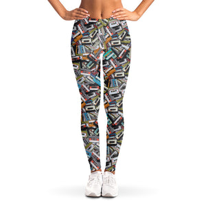 Old Cassette Tape Print Women's Leggings