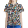 Old Cassette Tape Print Women's Polo Shirt