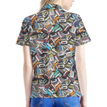 Old Cassette Tape Print Women's Polo Shirt