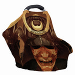 Old Japanese Samurai Mask Print Baby Seat Cover