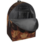 Old Japanese Samurai Mask Print Backpack