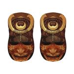 Old Japanese Samurai Mask Print Bar Stool Covers