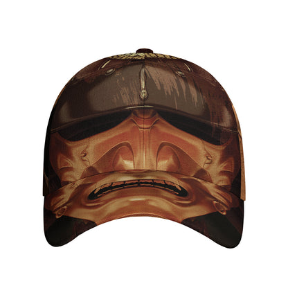 Old Japanese Samurai Mask Print Baseball Cap