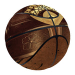 Old Japanese Samurai Mask Print Basketball
