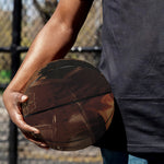 Old Japanese Samurai Mask Print Basketball