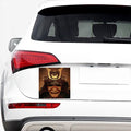 Old Japanese Samurai Mask Print Car Sticker