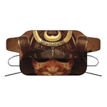 Old Japanese Samurai Mask Print Car Windshield Snow Cover