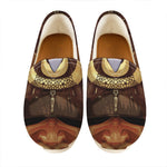 Old Japanese Samurai Mask Print Casual Shoes