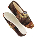 Old Japanese Samurai Mask Print Casual Shoes