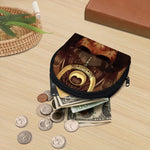 Old Japanese Samurai Mask Print Coin Purse