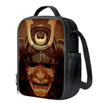 Old Japanese Samurai Mask Print Crossbody Lunch Bag