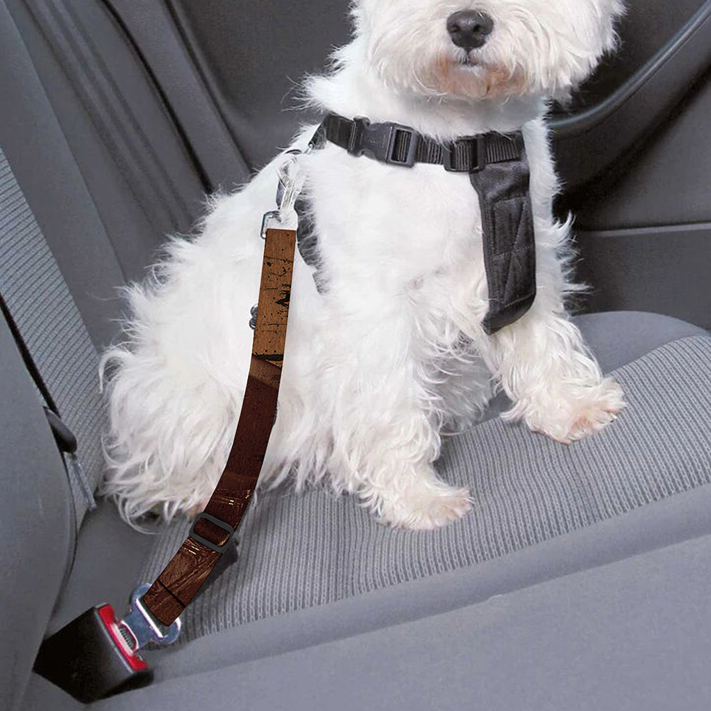 Old Japanese Samurai Mask Print Dog Seat Belt