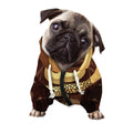 Old Japanese Samurai Mask Print Dog Zip Up Hoodie