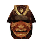Old Japanese Samurai Mask Print Dog Zip Up Hoodie