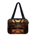 Old Japanese Samurai Mask Print Double Strap Bible Bag