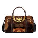 Old Japanese Samurai Mask Print Duffle Bag