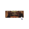 Old Japanese Samurai Mask Print Extended Mouse Pad