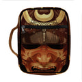Old Japanese Samurai Mask Print Front Pocket Bible Bag